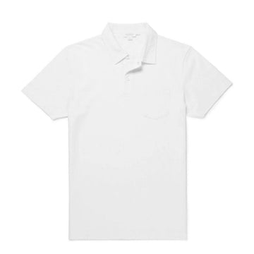 Sunspel Riviera S/S Polo Shirt White - Parasol Store