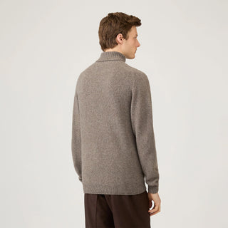Sunspel Roll Neck Sweater Bark - Parasol Store
