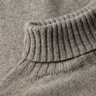 Sunspel Roll Neck Sweater Bark - Parasol Store