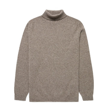 Sunspel Roll Neck Sweater Bark - Parasol Store