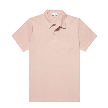 Sunspel SS Riviera Polo Pale Pink