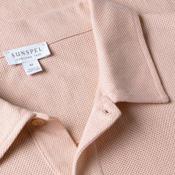 Sunspel SS Riviera Polo Pale Pink