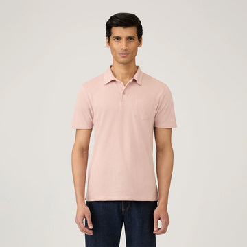 Sunspel SS Riviera Polo Pale Pink
