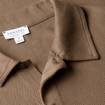 Sunspel SS Riviera Polo Shirt Dark Cedar