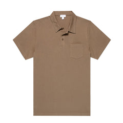 Sunspel SS Riviera Polo Shirt Dark Cedar