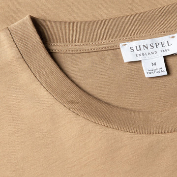 Sunspel S/S Riviera T-Shirt Dark Beige