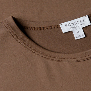 Sunspel S/S Classic T-Shirt Bark - Parasol Store