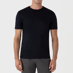 Sunspel S/S Crew Neck Tee Midnight Navy - Parasol Store