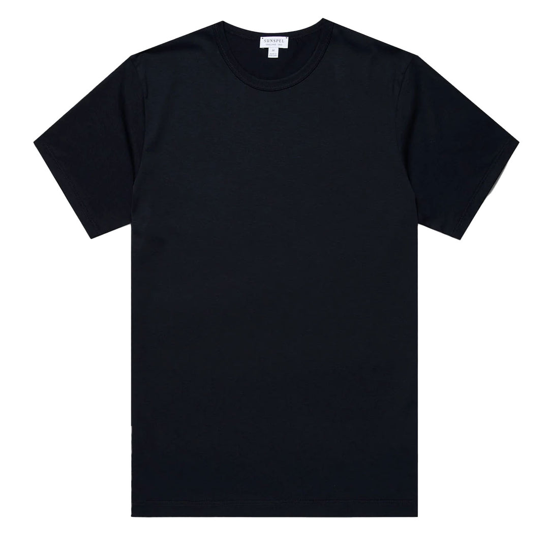 Sunspel S/S Crew Neck Tee Midnight Navy - Parasol Store