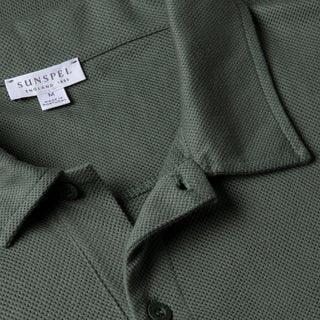 Sunspel S/S Riviera Polo Dark Green - Parasol Store