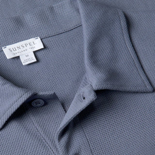 Sunspel S/S Riviera Polo Selvedge Blue - Parasol Store
