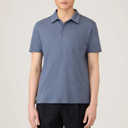 Sunspel S/S Riviera Polo Selvedge Blue - Parasol Store