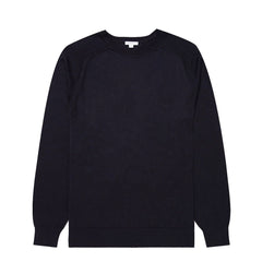 Sunspel Sea Island Cashmere Crew Midnight Navy