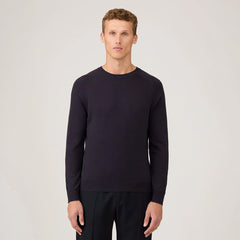 Sunspel Sea Island Cashmere Crew Midnight Navy