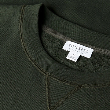 Sunspel Sweatshirt Dark Green - Parasol Store