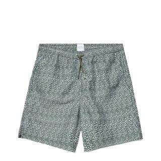 Sunspel Swim Shorts Green Painted Spot Print - Parasol Store