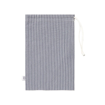 Sunspel Textured Stripe Swimshort Navy / White Seersucker Pinstripe