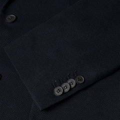 Sunspel Textured Wool Blazer Navy