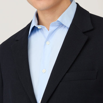 Sunspel Textured Wool Blazer Navy