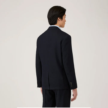 Sunspel Textured Wool Blazer Navy