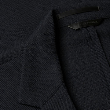 Sunspel Textured Wool Blazer Navy