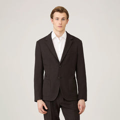 Sunspel Textured Wool Blazer Truffle - Parasol Store