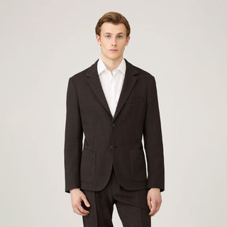 Sunspel Textured Wool Blazer Truffle - Parasol Store