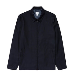 Sunspel Travel Wool Harrington Jacket Navy - Parasol Store