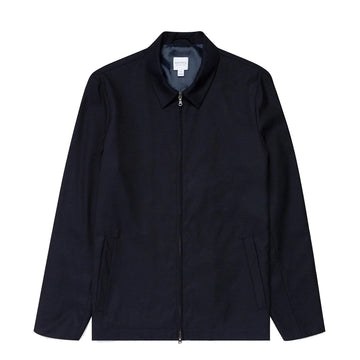 Sunspel Travel Wool Harrington Jacket Navy