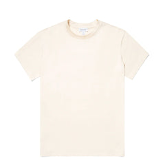 Sunspel Womens Boy-Fit Crew Neck T-Shirt Undyed - Parasol Store