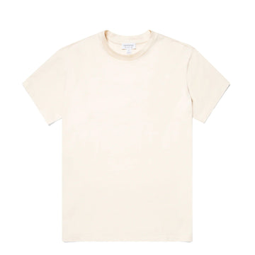 Sunspel Womens Boy-Fit Crew Neck T-Shirt Undyed
