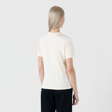Sunspel Womens Boy-Fit Crew Neck T-Shirt Undyed