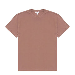 Sunspel Womens Boy Fit Crew Neck T-Shirt Dark Sand - Parasol Store