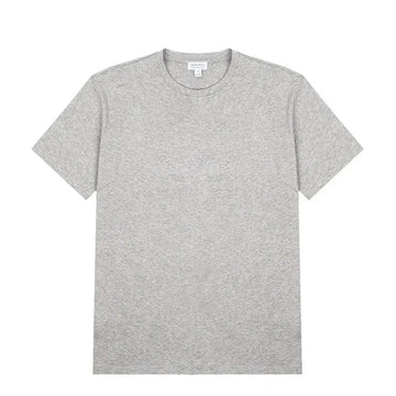 Sunspel Womens Boy Fit Crew Neck T Shirt Grey Melange - Parasol Store