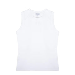 Sunspel Womens Boy Fit Tank T-Shirt White - Parasol Store