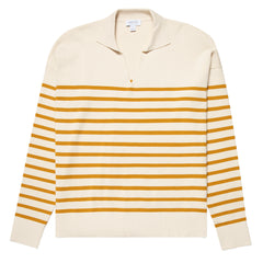 Sunspel Womens Breton Stripe Sweater Ecru / Cider Breton Stripe Sunspel