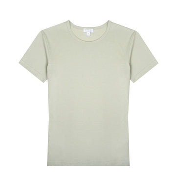 Sunspel Womens Classic T-Shirt Pistachio - Parasol Store