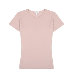 Sunspel Womens Classic T-Shirt Shell Pink - Parasol Store