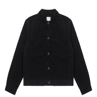Sunspel Womens Corduroy Boxy Jacket Black - Parasol Store