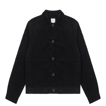 Sunspel Womens Corduroy Boxy Jacket Black - Parasol Store