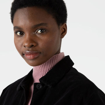 Sunspel Womens Corduroy Boxy Jacket Black - Parasol Store