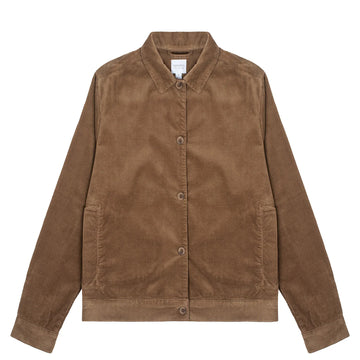 Sunspel Womens Corduroy Boxy Jacket Dark Camel