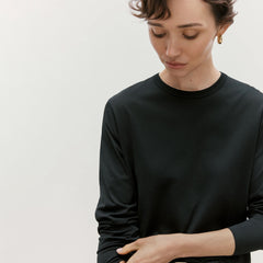 Sunspel Womens Everyday L/S T-Shirt Black