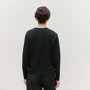 Sunspel Womens Everyday L/S T-Shirt Black
