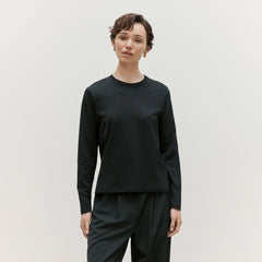 Sunspel Womens Everyday L/S T-Shirt Black