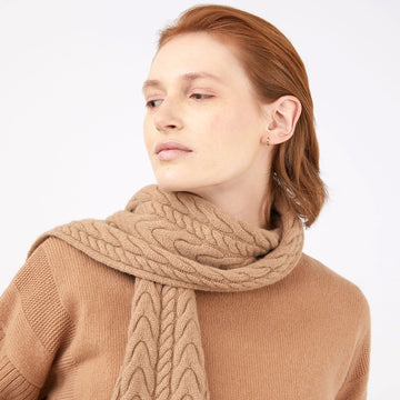 Sunspel Womens Fisherman Jumper Camel - Parasol Store