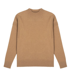 Sunspel Womens Fisherman Jumper Camel - Parasol Store