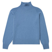 Sunspel Womens Funnel Neck Jumper Cornflower - Parasol Store