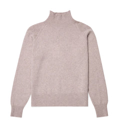 Sunspel Womens Funnel Neck Jumper Pale Pink Twist - Parasol Store