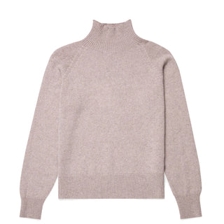 Sunspel Womens Funnel Neck Jumper Pale Pink Twist
